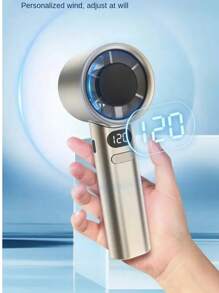 RAF Ventilador Manual, Ventilador Portátil de Alta Velocidade com Regulagem de Velocidade Contínua de 120 Níveis, Ventilador Sem Lâminas Turbina USB Portátil, Força de Vento Refrescante, Ventilador Essencial para Primavera e Verão, Ventilador Presente para Festival de Verão. Capacidade da Bateria: 1800mAh