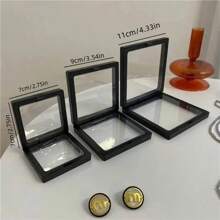10pcs PE Film Storage Boxes, Transparent Floating Membrane Boxes For Jewelry Ring Pendant Accessories Storage, Anti-Oxidation