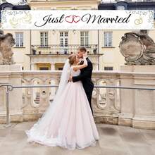 1pc Wedding Banner Just Married Banner Love Wedding Decoration Garland Wedding Gifts For Couple Wedding Anniversary Party Banner For Indoor Outdoor Garden - Multicolor - View 3