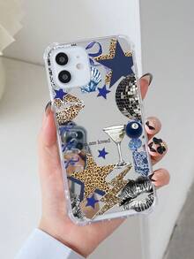 1pc Star Bow Pattern Print Mirror Acrylic Anti-Fall Phone Case Compatible With IPhone 16/11/12/13/14/15/15pro/15 Plus/15 Promax/7plus/8plus/X/Xs Max/Xr/11pro/12pro/13pro/14pro/12mini/13mini/11promax/12promax/13promax/14promax/14plus/6/6s/6plus/7/8/16Pro/16plus/16promax/Se&Compatible With Samsung Galaxy/A54/A14/A12/A13/A15/A32/A33/A24/A52S/S20/S21/S22/S23/S24/S23Plus/S24ultra/S25/A15/A33/A23 Waterproof Shockproof Scratch Resistant - Multicolor - View 4