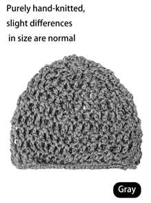 Bonnet de nuit en maille noire, filet à cheveux crocheté ondulé enveloppant pour chignon, filet à cheveux grande taille pour toute la tête, foulard pour les cheveux longs des dames. Convient aux personnes aux cheveux longs, raides et bouclés, utilisé pour protéger les coiffures et fixer les styles quotidiens