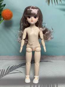 11.81 英寸可爱卡通动画脸毛绒娃娃 - 可拆卸关节、DIY 化妆、逼真的 3D 眼睛、可爱的 BJD 娃娃，适合生日、圣诞节、万圣节、新年礼物