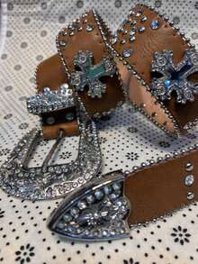 Elegant Country Rodeo Cowboy Belt - 卡其色 - 查看 5