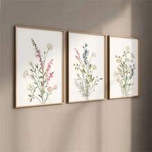 1Pc/3Pc Phong Cách Bohemian Hoa Thực Vật Hoa Dại Trang Trí Tường Nhà Trẻ Áp Phích Hiện Đại Tối Giản Hoa In Canvas Tranh Cho Phòng Khách Phòng Ngủ Văn Phòng Tại Nhà Ký Túc Xá Trang Trí Nền Tường Hình Ảnh Khung Tùy Chọn - Nhiều màu - Xem 6