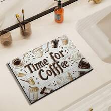 Coffee Machine Absorbent Mat, Kitchen Counter Draining Mat, Rapid Drying Heat-Resistant Dish Pad, Water Controlling Mat - Color - View 5