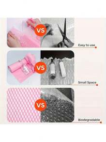 Pink Honeycomb Cushion Wrapping Paper For Fragile Items, Transportation Protection And Gift Packaging