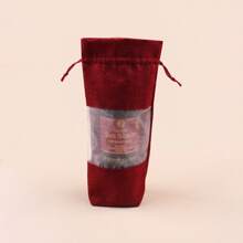 Zugbeutel aus Sackleinwand für Wein, Verpackung für eine Flasche mit Fenster, Sackleinwand Weinbeutel