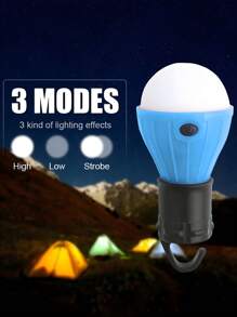 2pcs/1pc Camping Lantern, Two Pieces Portable Outdoor Lantern LED Foam Emergency Light, Emergency Bulb, Hanging Tent Work Light, Portable Tent Emergency Light, Portable Outdoor Light, Work Light, Three Lighting Modes, Outdoor Night Work Lantern, Portable Lantern Night Light, High Brightness With Hook, Suitable For Emergency, Exploration, Fishing, Camping, Hiking, Mountaineering And Other Emergency Purposes.