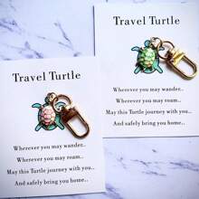 1 Stück Schildkröten Schlüsselanhänger, Ermutigung Geschenk, Dankeschön Geschenk, kann als Urlaubsgeschenk für Geliebte, Familie, Freunde und Klassenkameraden verwendet werden