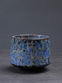 1pc 180ml Creative Ceramic Coffee Cup With Crackle Glaze, Espresso Cup, Latte Art Cup, Ice Cream Cup, Mousse Cup, Breakfast Milk Cup, Couple Cup, Suitable For Home And Office Use, Christmas, Ramadan, Eid Al-Adha Gifts Back To School