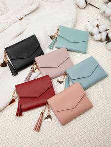 MIYIN Burgundy Bag Charry Red Bag Wine Red Bag,Small Wallet Coin Pocket Small Wallet Double Fold Women's Wallet Mini, Women's Fashionable Wallet, With Multiple Card Slots And ID Card Window, Very Suitable For Outdoor, Travel And Returning To School Gift Bag Present For Women Wallet Purse Wallet Small Wallet - Burgundy - View 5