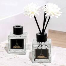 1 Set/2 Sets 1.71oz/50ml Reed Diffuser Sets (Each Set Includes 3 Small Flowers, 4 Rattan Sticks, 1 Fragrance Oil Bottle), Bathroom Deodorizer & Air Freshener, Long-Lasting Scent, Suitable For Bedroom, Living Room, Car, Study, Bathroom, Room Decor, Diffuser, Home Fragrance