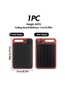 1pc Small/Large Reversible Multifunctional Cutting Board, PP Aluminum Alloy Kitchen Cutting Board, Stainless Steel Chopping Board, Kitchenware For Cutting Fruits & Meats, Outdoor Cutting Board
