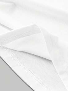 Camiseta blanca con gráfico "Eliot H Smith", que muestra tu estilo musical. Este diseño hace que tu verano se vea talla grande perfecto, expresando tu comprensión y búsqueda de la cultura musical - Blanco - Ver 3