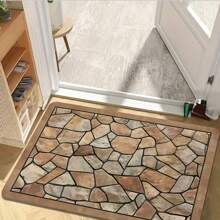 1pc Pattern Design Rug, Modern Art Design Floor Mat, Polyester, Non-Slip Backing, Machine Washable, Versatile Indoor/Outdoor Use, Home Decor Rug Living Room, Bedroom, Dining Room, Camping;