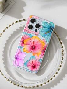 Funda para phone con estampado floral de hibisco. Compatible con phone S - Multicolor 3 - Ver 5