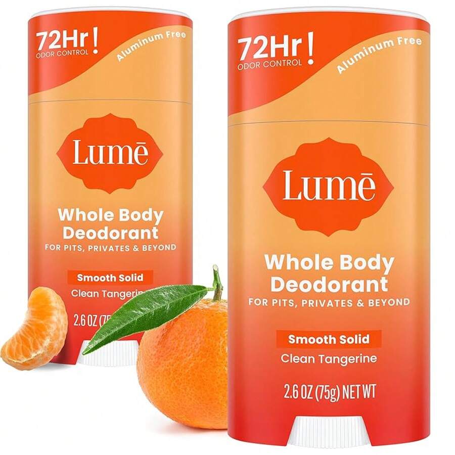 Lume Whole Body Deodorant - Smooth Solid Stick - 72 Hour Odor Control - Aluminum, Baking Soda And Skin  - 2.6 Ounce (Pack Of 2) (Lavender Sage) - 清潔橘子 - 查看 1