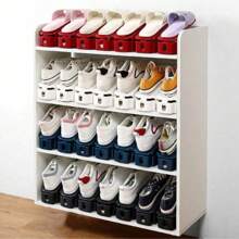 Adjustable Shoe Slots Organizer, Easily Stackable, Home Storage Solutions For Entryway, Hallway, Living Room, Bedroom, Bathroom