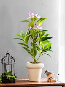 1 pieza de 21 cm a 40 cm de altura, Plantas artificiales tropicales de azalea, rama de árbol de caucho falso, hojas de magnolia de plástico verde con tacto real de seda para decoración del hogar, jardín, boda y balcón, sin maceta