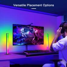 RTONTR 1 Dragging 2 Desktop Led Ambient Light TV Desktop LED Lights 30 CM Smart LED Light Strips 5V Smart LED Light Strips - Remote Control Via App, Music Synchronization PC Material For Gaming Ambiance Party Decor Christmas Gifts Living Room Camping And Other Scenarios Use