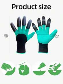 A Pair Garden Gloves With Claws - Perfect For Digging, Planting, Weeding, Seeding - Protects Nails And Fingers - Essential Gardening Supplies And Tools(Some Parts May Be Random)