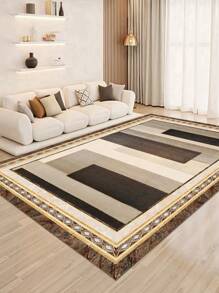 Minimalist & Fashionable Indoor Decoration Carpet, Short Pile Velvet Material Indoor Rug For Living Room, Sofa, Bedroom, Bedside Anti-Slip Mat, Dining Room, Kitchen, Office Chair Pad, Entryway Mat, Outdoor Picnic Blanket, Baby Crawling Soft Carpet, Outdoor Camping Mat