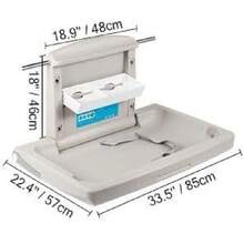 Horizontal Baby Changing Station Wall Mounted Baby Table Foldable Baby Diaper Baby Nappy Changer - 1 - View 2