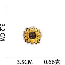 Parche de tela bordado de martín pescador, parche bordado de girasol estilo dibujo animado, etiqueta de bordado de pájaros para planchar - Multicolor - Ver 14