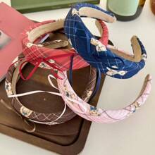 New Vintage Bow Bear Hair Tie Streamer French Hair Tie Pressure Hair Clip Face Wash Hair Tie New Spring Hair Accessories Hair Ties Ponytail Holders Hair Elastics Hair Rubber Bands Scrunchies Hair Rope Elastic Hair Tie ,Head Piece