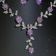 1 Set Damen Schmuckset - Halskette, Ohrringe (3 Stücke), elegantes Strass-besetztes Schmuckset, geeignet für Hochzeit, Bankett, formelle Anlässe