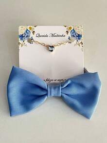 4 Bow Tie Kit + Folhead Bracelet For Godfather And Godmother - Light Blue / Serenity - View 2