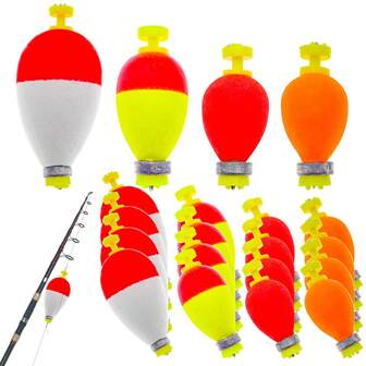 Fishing Bobbers Floats Set Foam Float Viktade Bobbers Fiske Tryckknapp Bobbers Spring Oval Fishing Floats Fishing Bobbers Sortiment