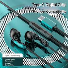 3.5mm&Type C Earbuds Wired Earphones In-Ear Headphones Hifi Stereo Headsets With HD Mic Noise Reduction Gamer Handsfree - Type C - View 9