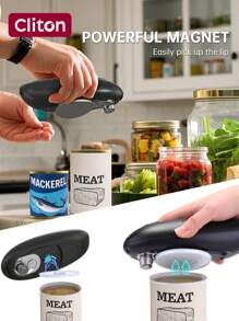 CLITON Auto Electric Can Opener - Effortless Hands-Free Kitchen Gift For Women, Perfect Holiday Present For Mom/Wife/Girlfriend, Smooth Edge Design, Battery-Powered & Portable - Ideal For Christmas, Birthdays, Housewarming