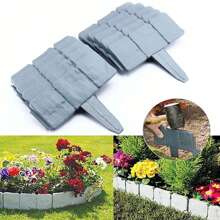 10 pezzi di recinzioni da giardino di alta qualità e spesse, adatte per cortile, prato, patio, recinzione decorativa in plastica con incastri senza scavo per prati e sentieri, facile da installare come decorazione recintata
