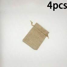 1/10pcs Natural Linen Jute Drawstring Bags | Rustic Beige Fabric Pouches For Jewelry & Party Favors | Storage Sacks With Tied Closure, For Mother's Day, Bridesmaid Gifts, Graduation Gifts, Birthday Gifts, Wedding Gifts,Birthday,Bride,Wedding