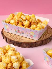 6/12pcs Beautiful Unicorn Theme Paper Tary, Unicorn Pattern Food Packaging Boxes, Gift Packaging Gift Boxes, Disposable Food Container, Birthday Party Table Decoration, Party Table Disposable Food Tray Decoration, Bread Boxes, Cake Boxes, Cookie Boxes, Candy Boxes, French Fries Popcorn Boxes, Donut Packaging Boxes, Birthdays Festivals Events Gatherings Party Food Tray, Party Favor