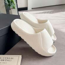 Sandalias de colchón de aire, zapatillas de verano para mujer para uso en exteriores/interiores, hogar y baño, con plataforma antideslizante para pareja