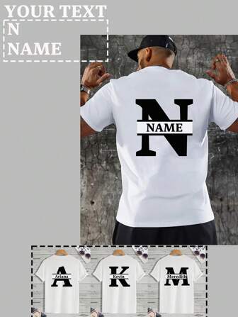 [Customized] Print Your Mind Slogan Tee, Customized Streetwear Identity T-Shirt For Men: Exclusive Back Text, Customize Your Streetwear Style