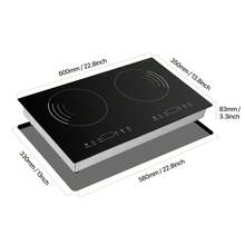 Induction Cooktop, 1800W Electric Countertop Burner, 2 Burner Touch Control Stove, Built-In Induction Cooktop With 9 Power Settings, Child Safety Lock, Timer, Glass Surface - US A Type Plug(110-127V) - View 10