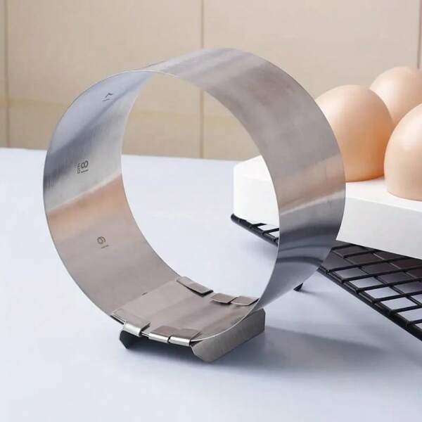 [Regulowany pierścień do musu] Pierścień do musu ze stali nierdzewnej, dostępne w wielu rozmiarach, rozszerzalny okrągły pierścień do ciasta, forma do ciasta, regulowany rozmiar, narzędzie do pieczenia, niezbędne do domowego pieczenia i deserów