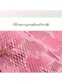 Pink Honeycomb Cushion Wrapping Paper For Fragile Items, Transportation Protection And Gift Packaging