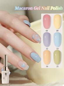RS NAIL Esmalte de uñas en gel tipo macaron de RSNAIL, colores pastel y brillantes para primavera y verano. Esmalte en gel de colores dulces y caramelo para manicura salon DIY en casa, regalo para mujeres