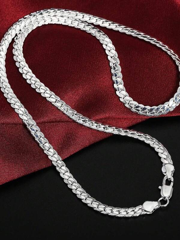 Simple 925 Silver Chain - Slender And Versatile, Suitable For Wedding Stacking