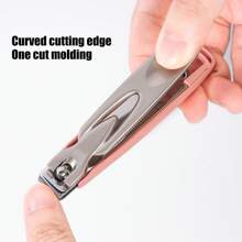 1pc Hollow Stainless Steel Nail Clipper With Anti-Splash Function And Nail Debris Collection Design, Available In 3 Sizes And Colors, Home Manicure Tool