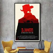 1 pièce /3 pièces Affiches d'art mural en option Cadre Pop Films classiques Django Unchained Papier peint Affiches vintage Œuvre murale, Convient pour les murs résidentiels et de dortoir, les salons et les bars, les salles à manger ou les salles de bains, la décoration de la chambre, sans cadres Haute qualité, Art sur canevas sans cadre/encadré pour intérieur/extérieur