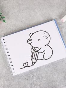 1 pieza Libro para colorear del Capibara: Libro para colorear lindo y acogedor para adultos y adolescentes con adorables animales, de vuelta a la escuela, útiles escolares