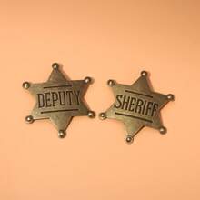 1pc Metal Sheriff & Deputy Badges In Gold And Silver Colors - Vintage - Style Star - Shaped Badges For Cosplay & Collection School Office Accessories Shirts Jacket Jewelry Christmas Halloween Clothes Pin Funny Cute Teacher Gifts - Multicolor - View 9
