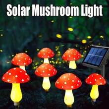 Solar Mushroom Light, 8LED/12LED/20LED Outdoor Garden Mushroom Solar Light, 8 Lighting Modes Of Solar Mushroom Light, Suitable For Garden Terrace Path Lawn, Wedding, Party Decoration