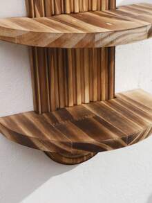 1 件波西米亚炭烧木墙框架，彩虹拱形木制浮动搁板多用途储物架易于安装，适合四季家居装饰中世纪现代彩虹装饰 - 适用于卧室、客厅、走廊、托儿所、厨房、办公室、农舍等 - 彩色 - 查看 12